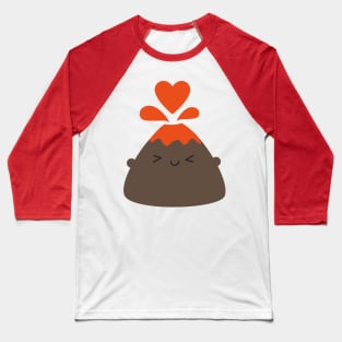 I Lava You Kawaii Volcano Baseball T-Shirt